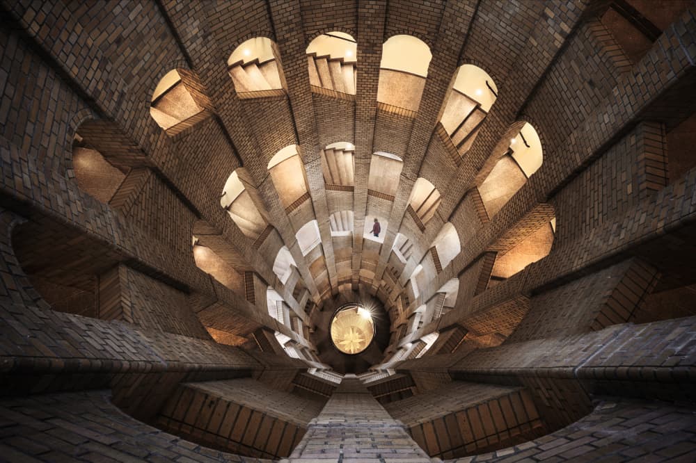 Arched Light Tunnel by fotomarion — canvas wall art