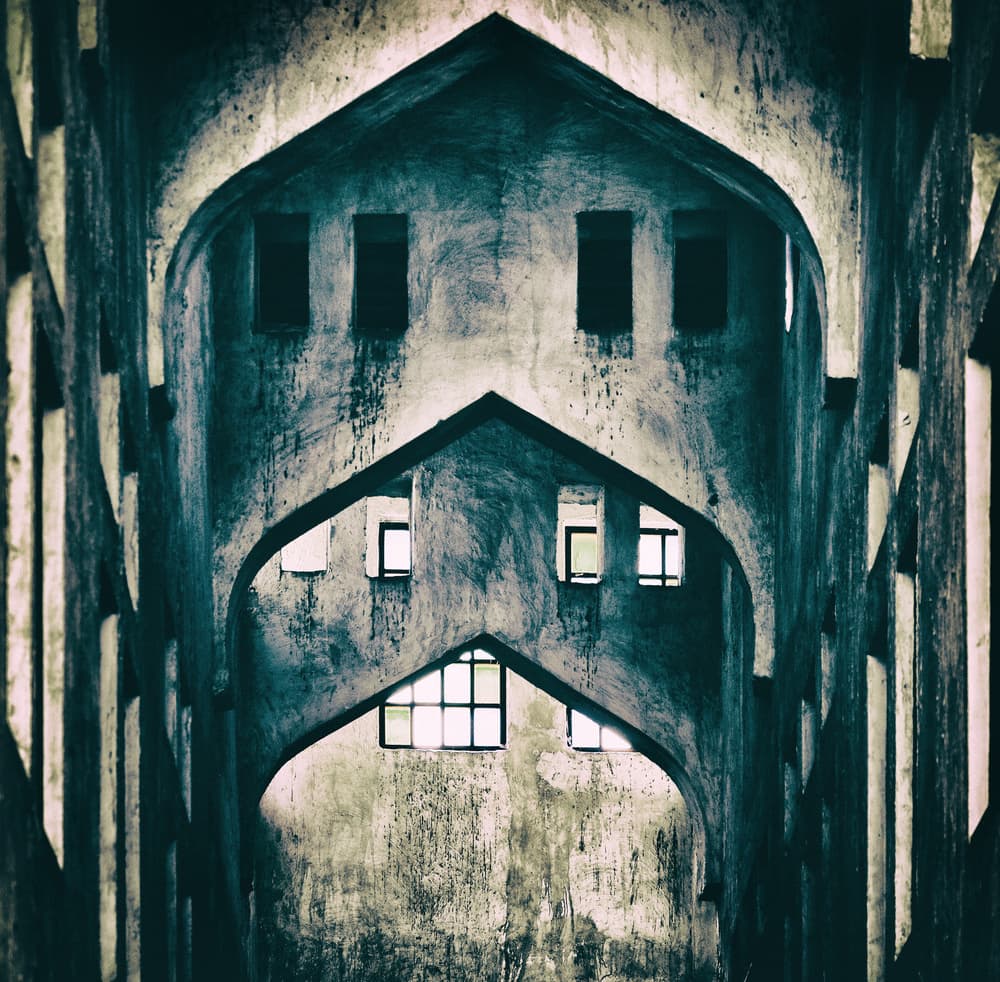 Dark Arches Passage by Hans-Wolfgang Hawerkamp — canvas wall art