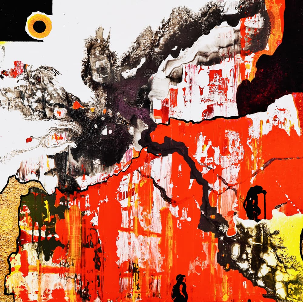 Bold Orange Abstract by Fredrik Olsen — canvas wall art