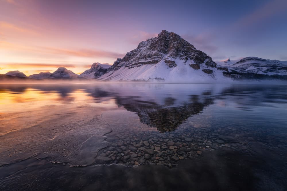 Serene Mountain Reflection by Yongnan Li (李永男) — canvas wall art
