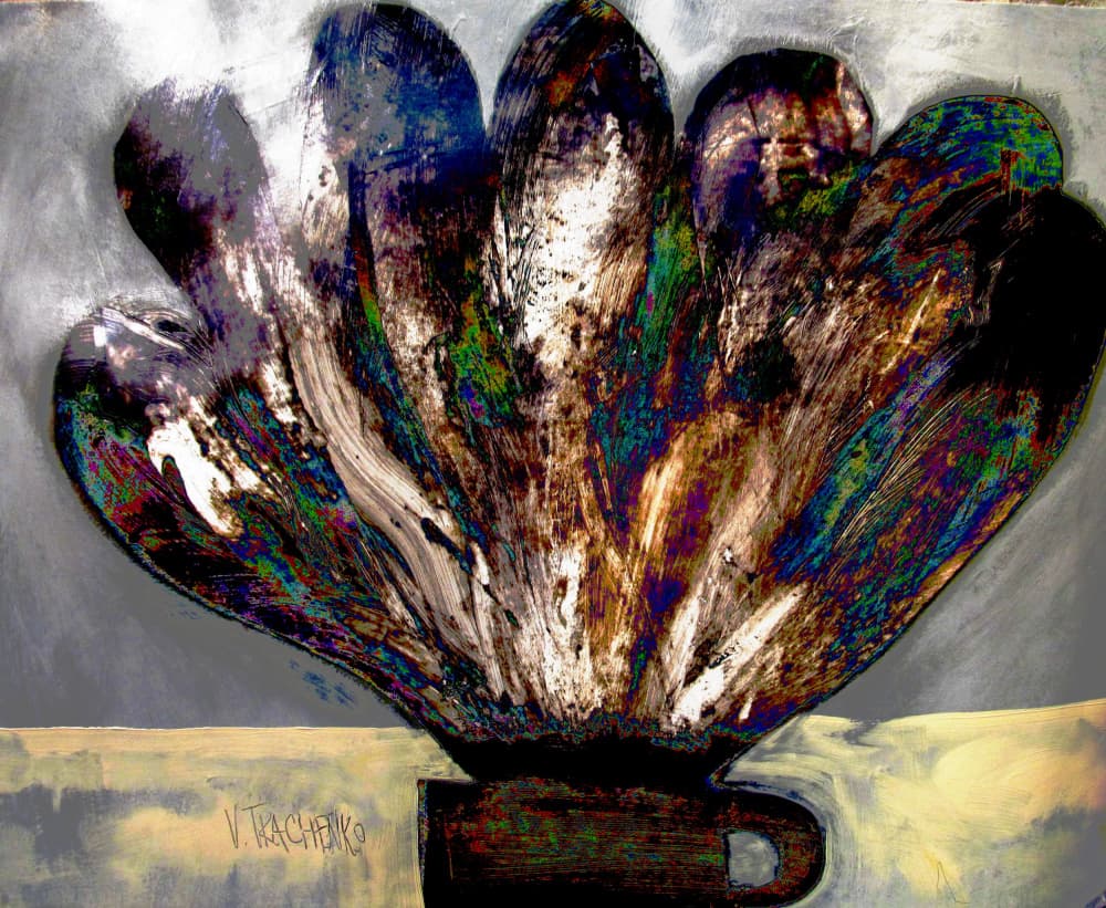 Vibrant Abstract Bloom by Victor Tkachenko — canvas wall art