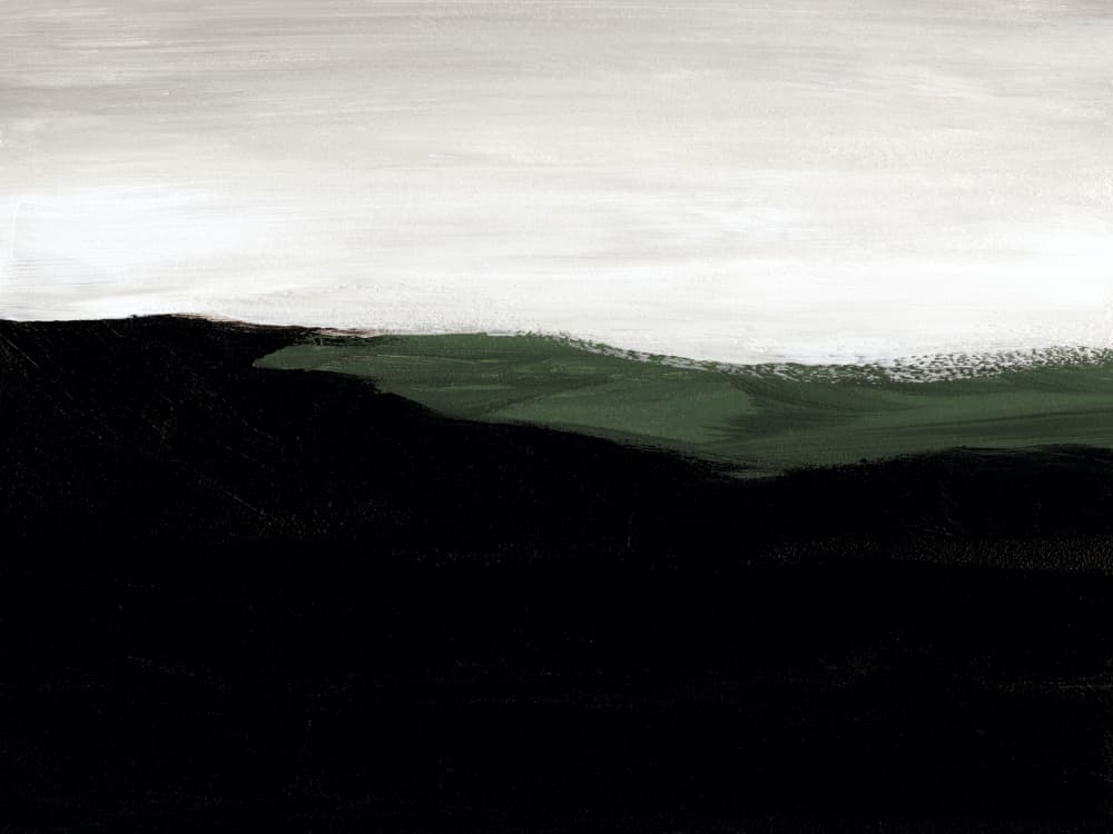 Abstract Green Horizon by Ejaaz Haniff — canvas wall art