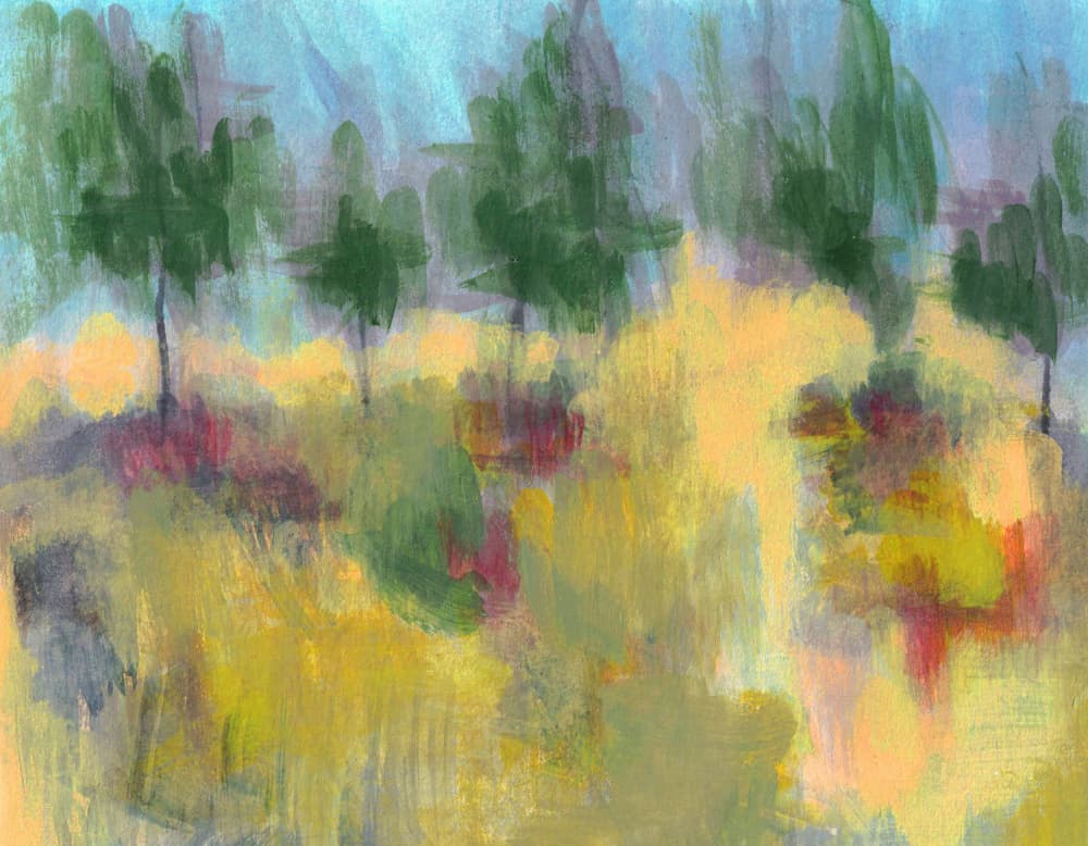 Colorful Abstract Landscape by Lori Ann Folz — canvas wall art