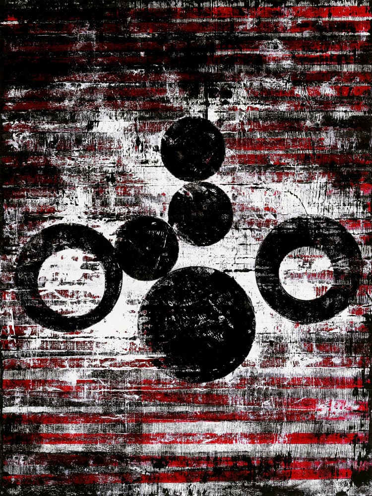 Bold Red Circles by Petr Strnad — canvas wall art