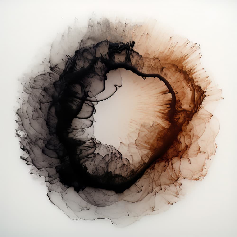 Abstract Ink Swirl by Bilge Paksoylu — canvas wall art