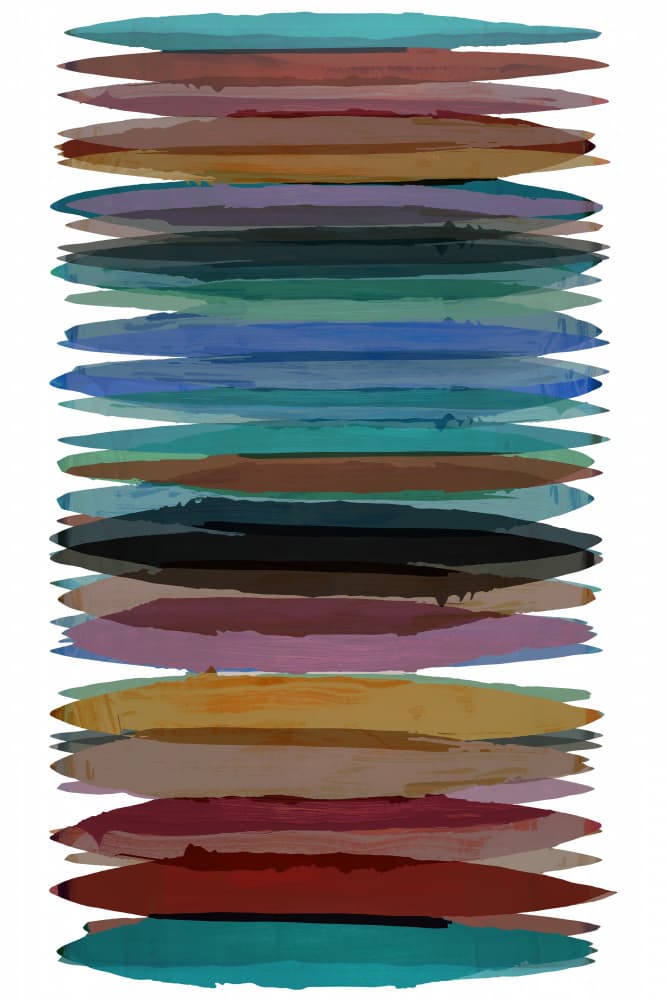 Vibrant Horizontal Strokes by cartissi — canvas wall art