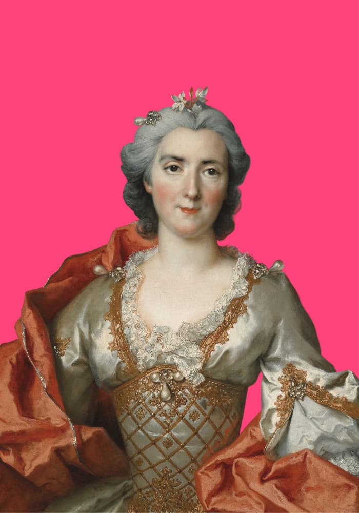 Regal Lady in Pink by Athene Fritsch — canvas wall art