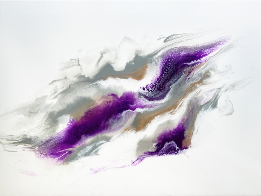 Swirling Purple Abstract by Alyson Storms — canvas wall art