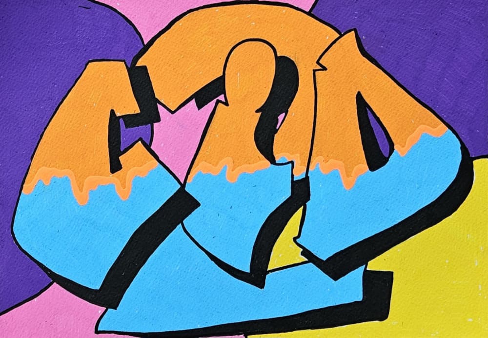 Colorful Graffiti Letters by Olea Huuska — canvas wall art