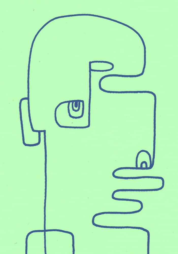 Abstract Line Profile Face by Santhosh ch — canvas wall art