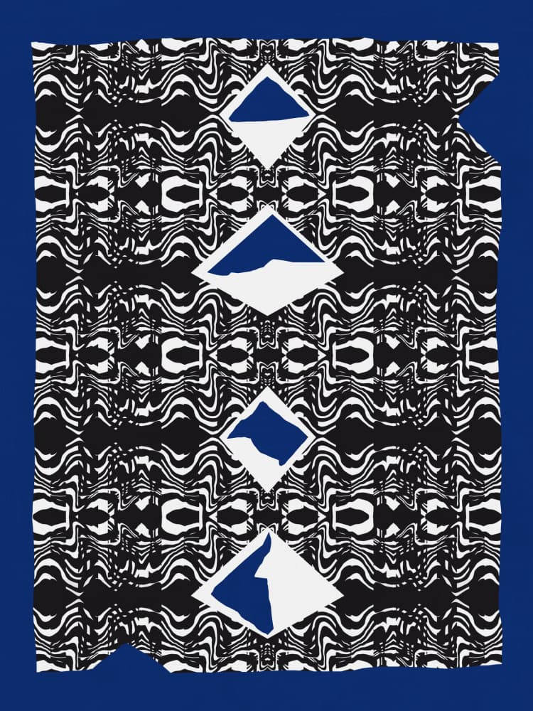 Dynamic Blue Diamonds by Little Dean — canvas wall art