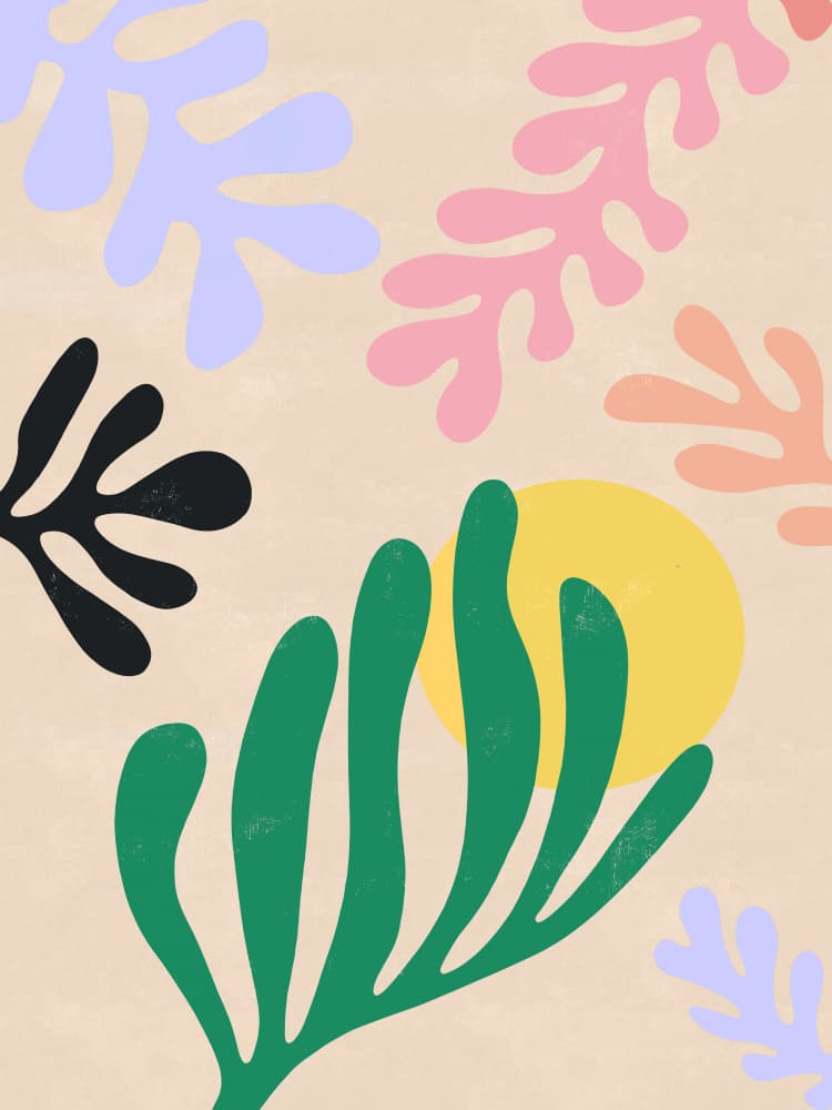 Colorful Cutout Foliage by Ninola Design — canvas wall art