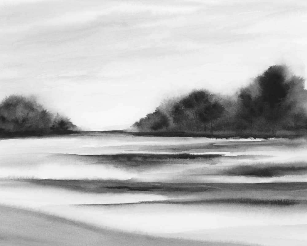 Misty Forest Landscape by Rachel Elise — canvas wall art