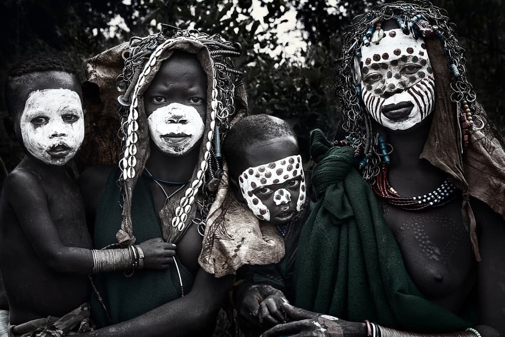 Painted African Family by Joxe Inazio Kuesta Garmendia — canvas wall art