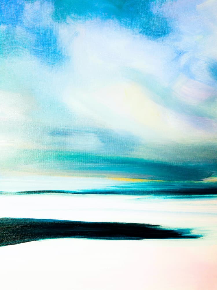 Serene Blue Horizon by Ejaaz Haniff — canvas wall art