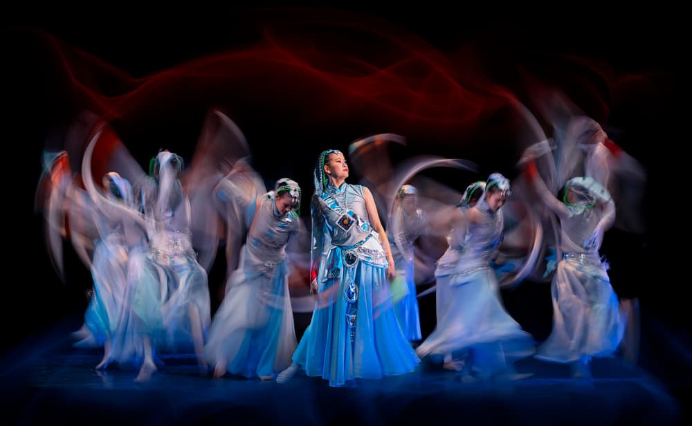 Graceful Blue Performance by Lydia Jacobs — canvas wall art