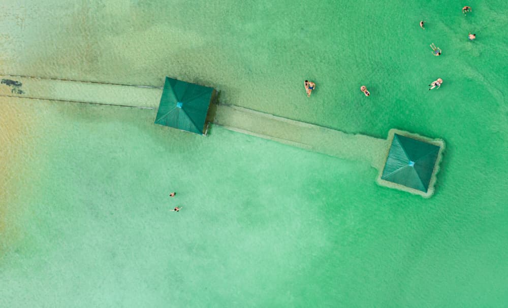 Emerald Pier Retreat by Wisam Hassan — canvas wall art