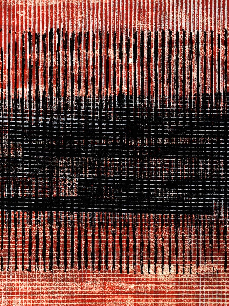 Bold Red Grid Pattern by Petr Strnad — canvas wall art