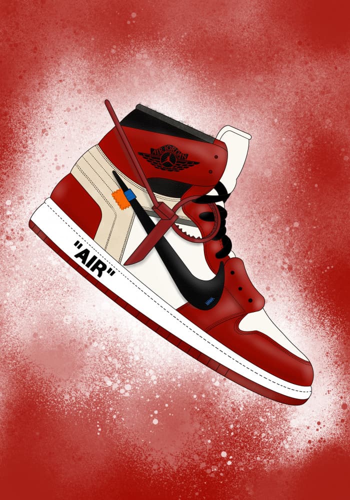 Iconic Red Sneaker by Tomas Härstedt — canvas wall art
