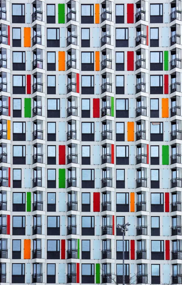 Modern Colorful Facade by Karim Al Thahaby — canvas wall art