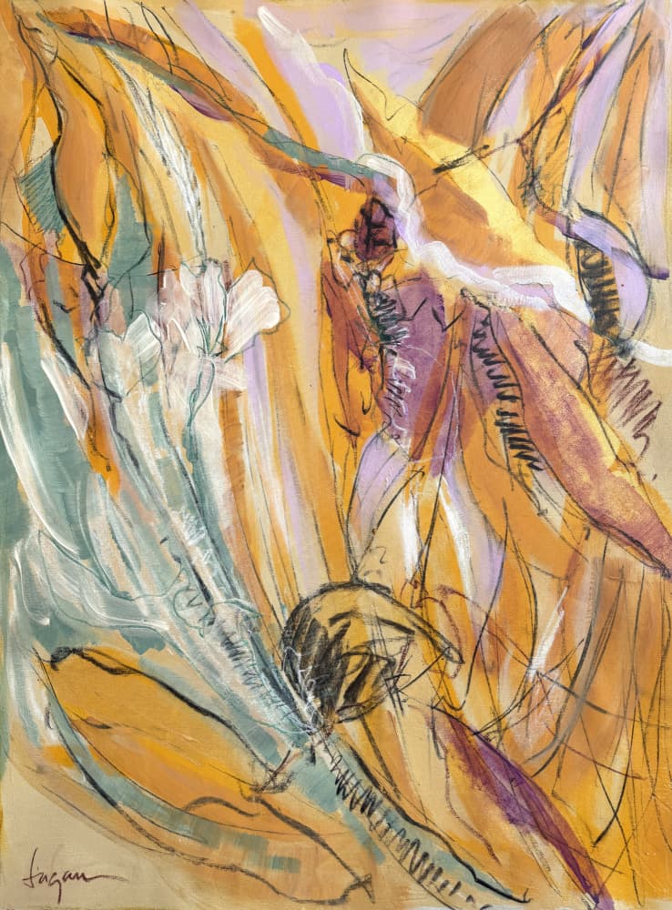 Vibrant Abstract Botanicals by Dorothy Fagan — canvas wall art