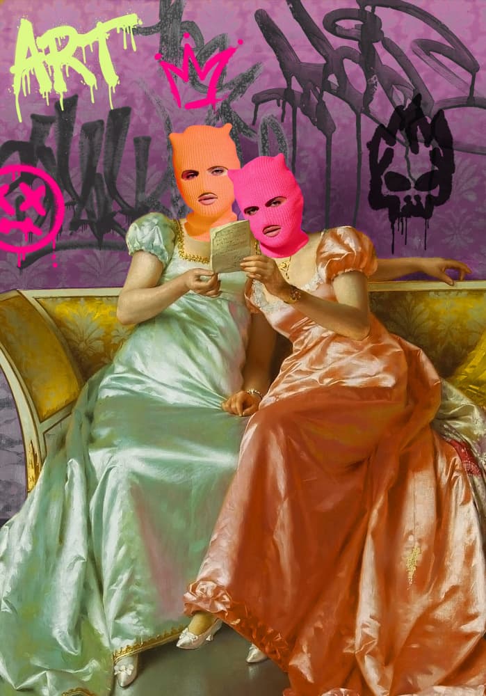 Regency Punk Reading by Athene Fritsch — canvas wall art