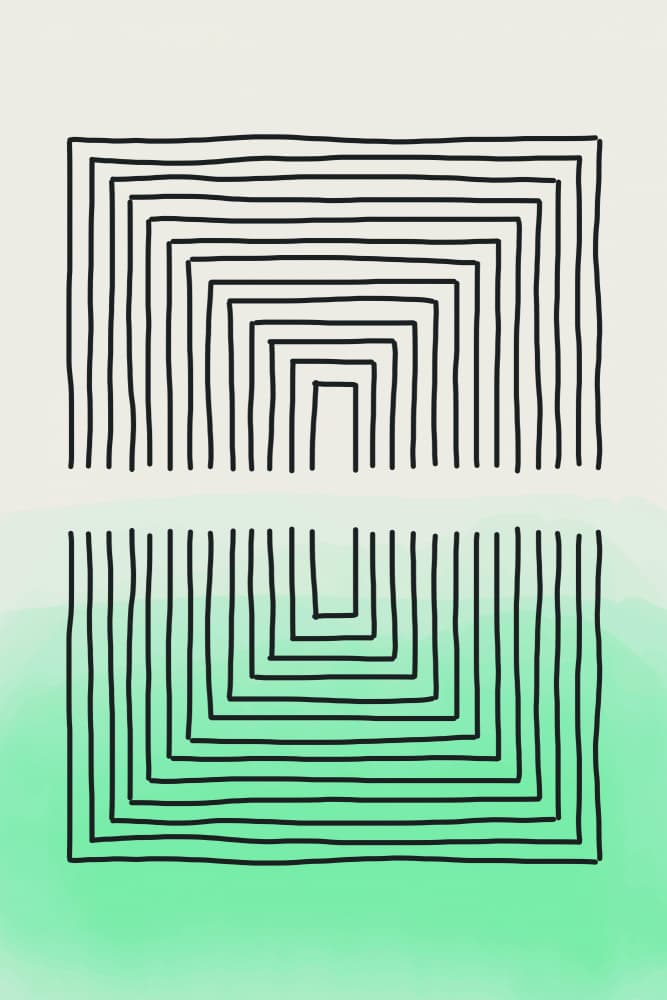 Abstract Green Reflection by jay stanley — canvas wall art