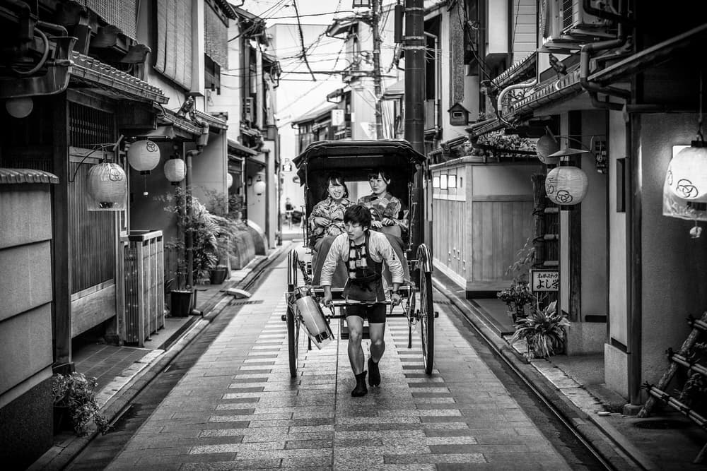 Japanese Rickshaw Ride by Marco Tagliarino — canvas wall art