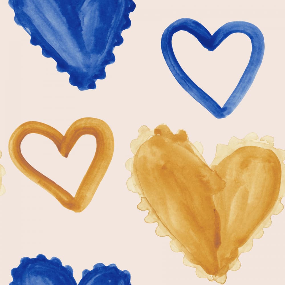 Sweet Watercolor Hearts by Irene Demetri — canvas wall art