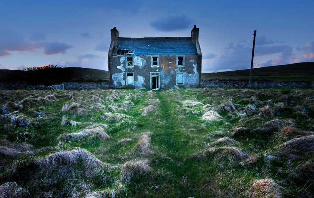 Abandoned House Dusk by Erik Engström — canvas wall art