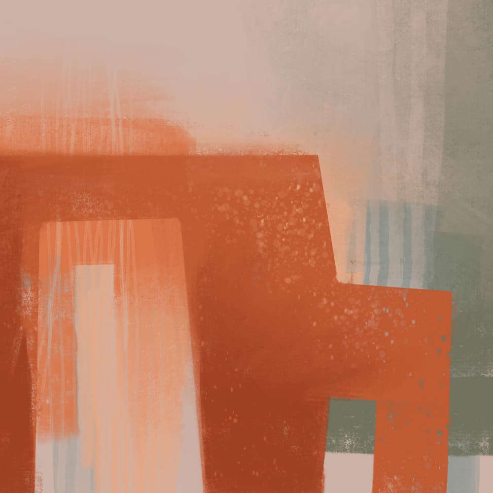 Earthy Abstract Structures by MANSI SAXENA — canvas wall art