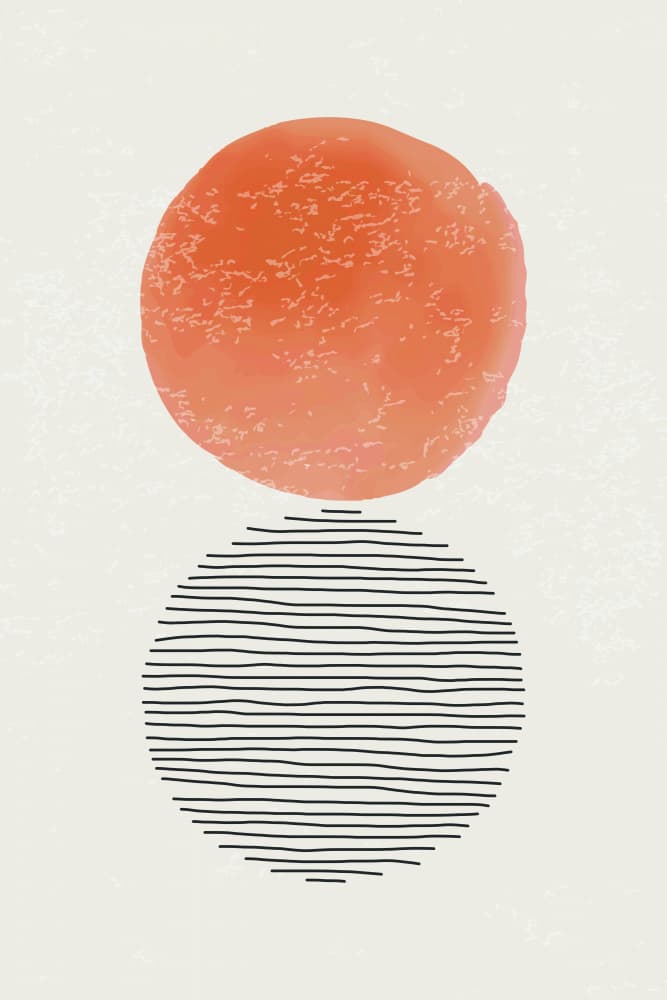 Abstract Coral Circles by jay stanley — canvas wall art