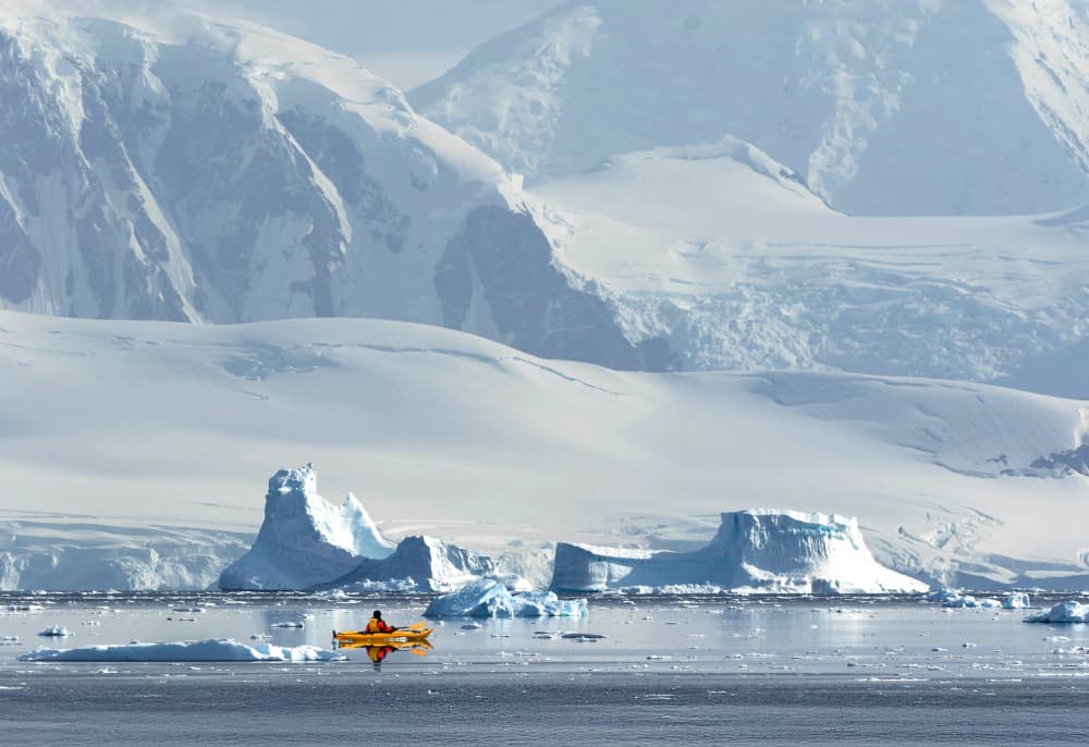 Antarctic Kayak Adventure by Jie Jin — canvas wall art