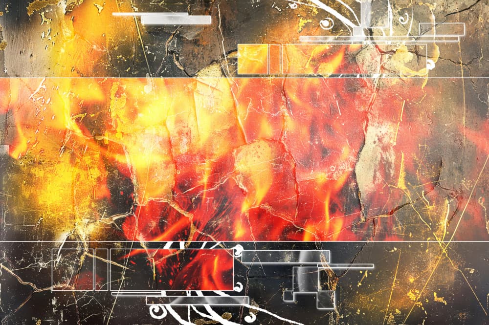 Dynamic Fire Abstract by Rafal Kulik — canvas wall art