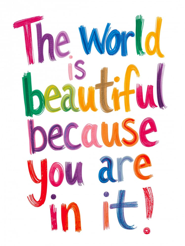 Colorful Inspirational Quote by Ohkimiko — canvas wall art