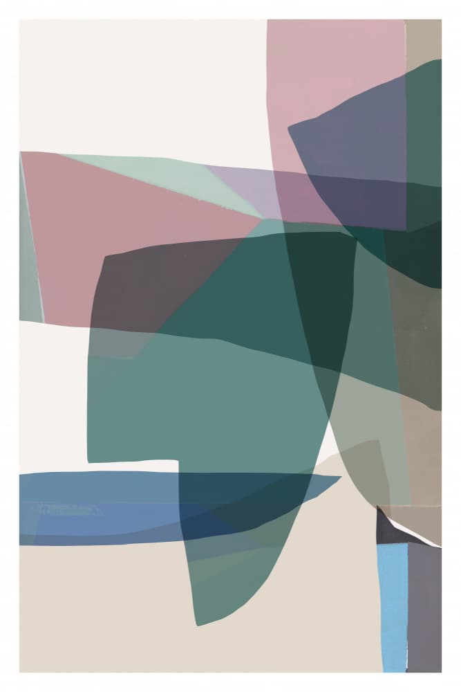 Layered Abstract Shapes by cartissi — canvas wall art