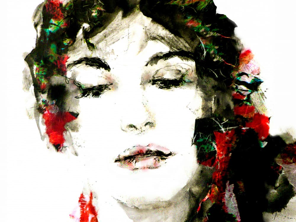 Serene Floral Woman by Hein Kocken — canvas wall art
