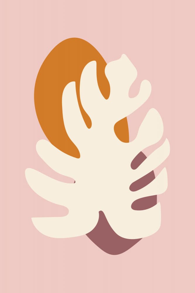 Boho Monstera Shapes by Dina Dankers — canvas wall art