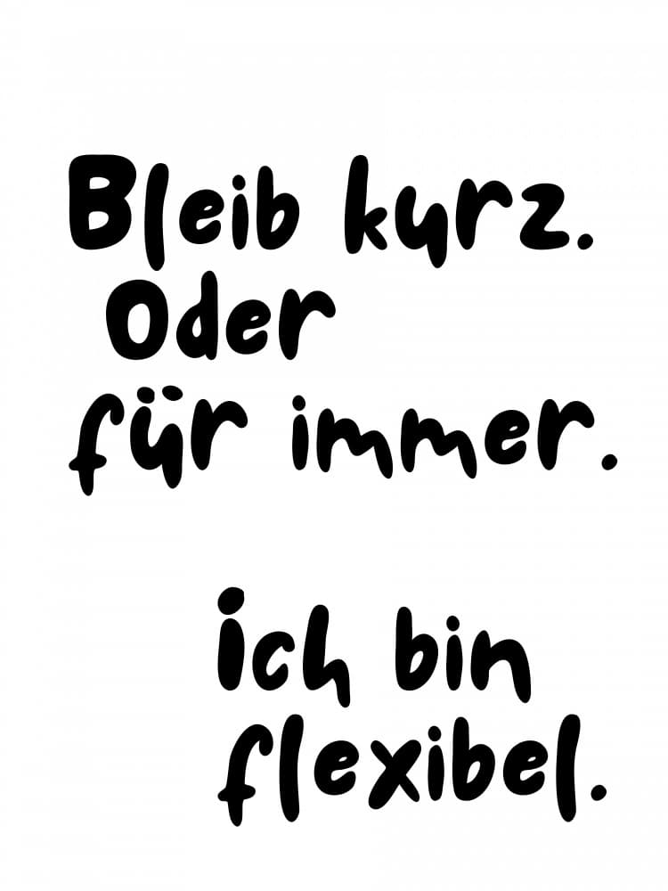 Flexible German Typography by Ohkimiko — canvas wall art