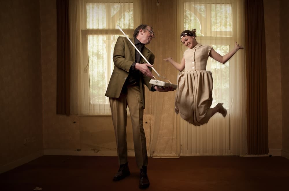 Whimsical Levitating Couple by Christine von Diepenbroek — canvas wall art