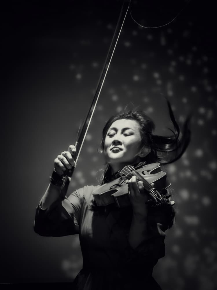 Ethereal Violinist by Jeff Wang — canvas wall art
