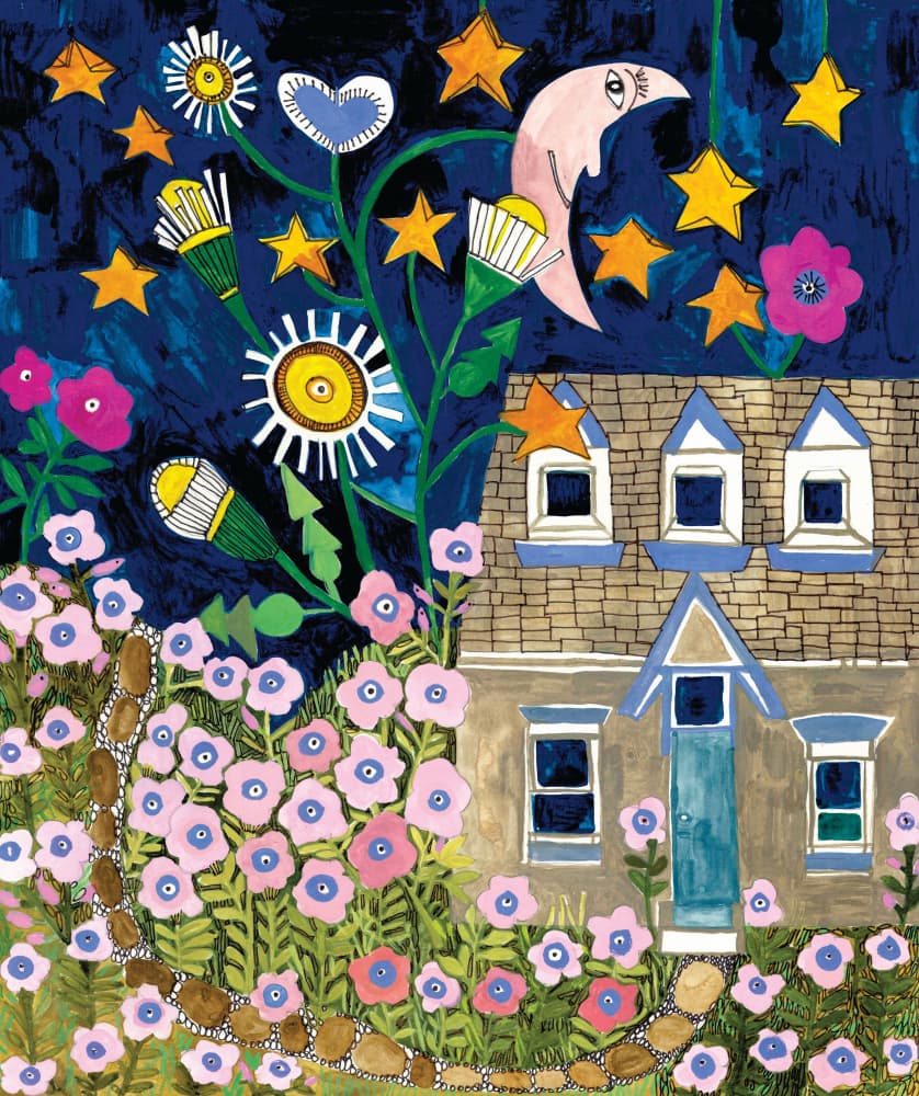 Moon Flowers by Sharon Nullmeyer — canvas wall art