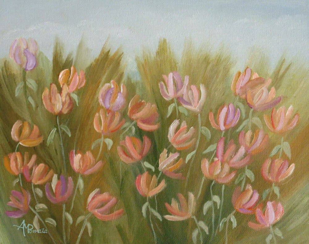 Vibrant Floral Meadow by Angeles M. Pomata — canvas wall art