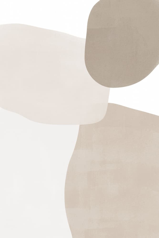 Abstract Beige Forms by Melloi Art Prints — canvas wall art