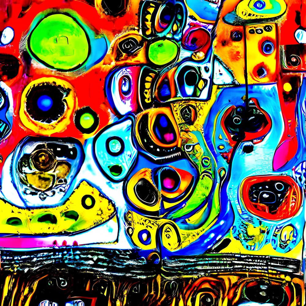 Vibrant Organic Forms by mnemonixART — canvas wall art