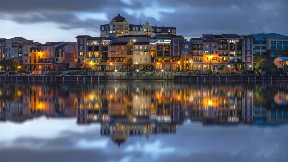 Waterfront City Lights by Emanuel Papamanolis — canvas wall art