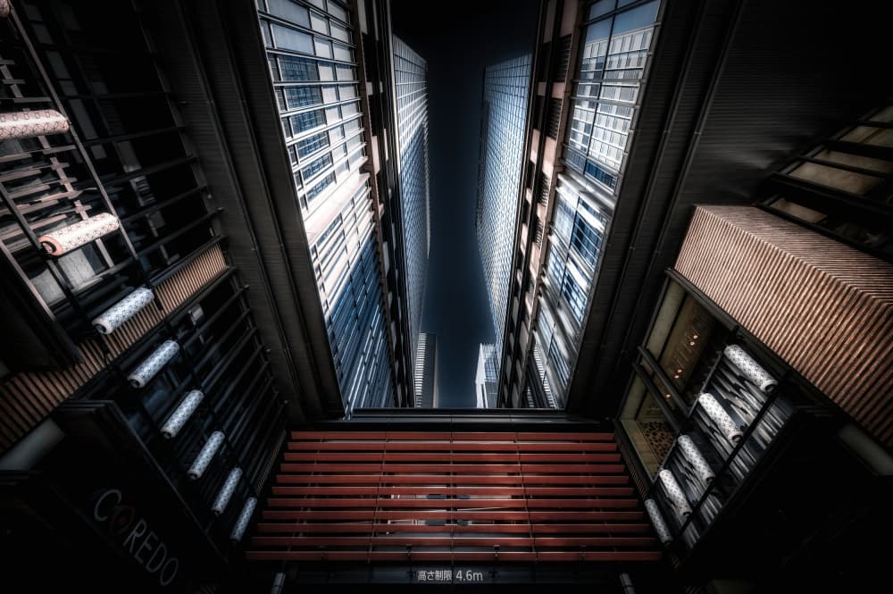 Urban Canyon Perspective by Daiki Suzuki — canvas wall art