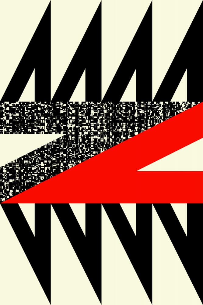 Jagged Red Abstract by Petr Strnad — canvas wall art