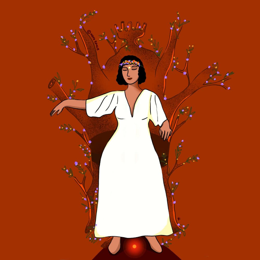 Nature Goddess Meditation by Keva Epale — canvas wall art