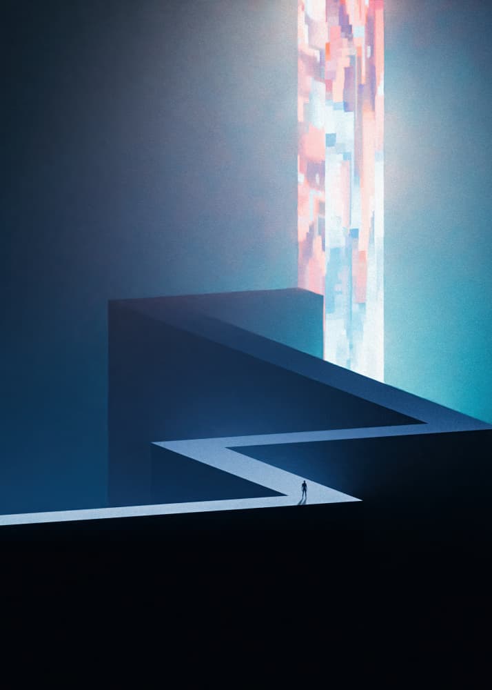Digital Path to Light by Hamza Majeed Khan — canvas wall art